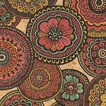 Korkleder-Druck „Folk Flowers“