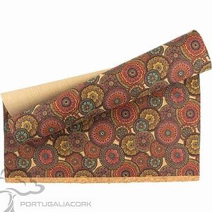 Cork leather printing Folk flowers