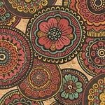 Korkleder-Druck „Folk Flowers“