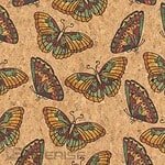 Cork leather printing Butterflies