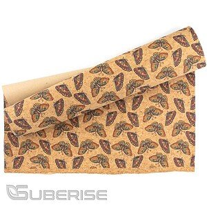 Cork leather printing Butterflies