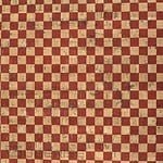 Korkleder-Druck „Checkers“ rot