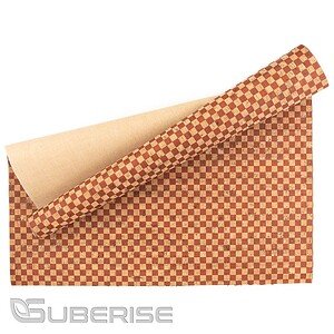 Cork leather printing Checkers red