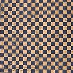 Korkleder-Bedruckung „Checkers“ blau