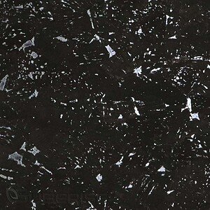 Cork leather Glossy Marble Black w/ silver