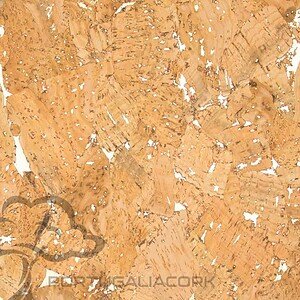 Cork leather Glossy Marble Natural w/ gold