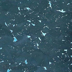 Cork leather Glossy Marble Teal w/ silver