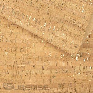 Cork leather Natural with gold