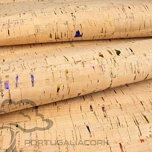 Cork leather Natural multicolor