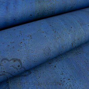 Cork leather Denim blue