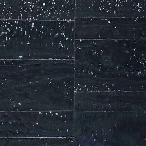 Cork leather Navy blue with silver