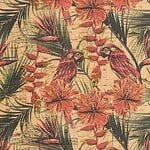 Cork fabric printing Parrots