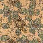Cork fabric printing Mariposas