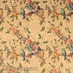 Cork fabric printing Hummingbirds